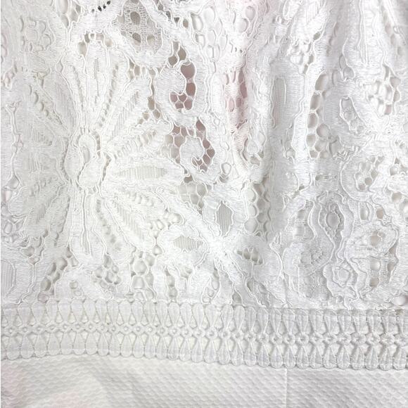 Lilly Pulitzer Women’s 6 White Lace Cotton Lined Sleeveless Mini Shift Dress NEW - Picture 7 of 10